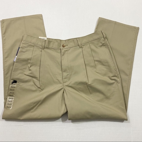 Ivy Crew Men’s 2 Pleat 36X29 Khaki, Business Casual Pants New with Tags - Picture 3 of 9